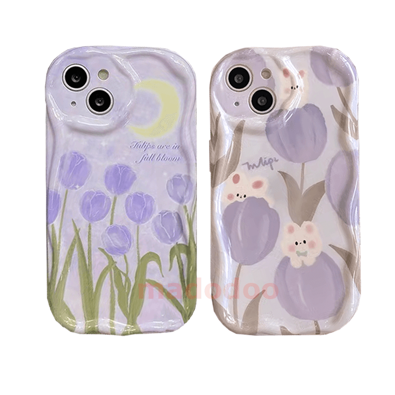 Casing For OPPO Reno 15 ProMax 15F Pro Max 14 14F 13 12 11 F 10 Pro+ 8T 8 5G 7Z 8Z 7 4G 6 6Z 5Z 5F 5 4 Pro A73 A94 A93 A78 A16 A16S A74 A95 A55 A54 A15 A52 A53 A33 A31 Cute Purple sky Tulip Cartoon Rabbit Soft Phone Case NY 37 - รูปที่ 7