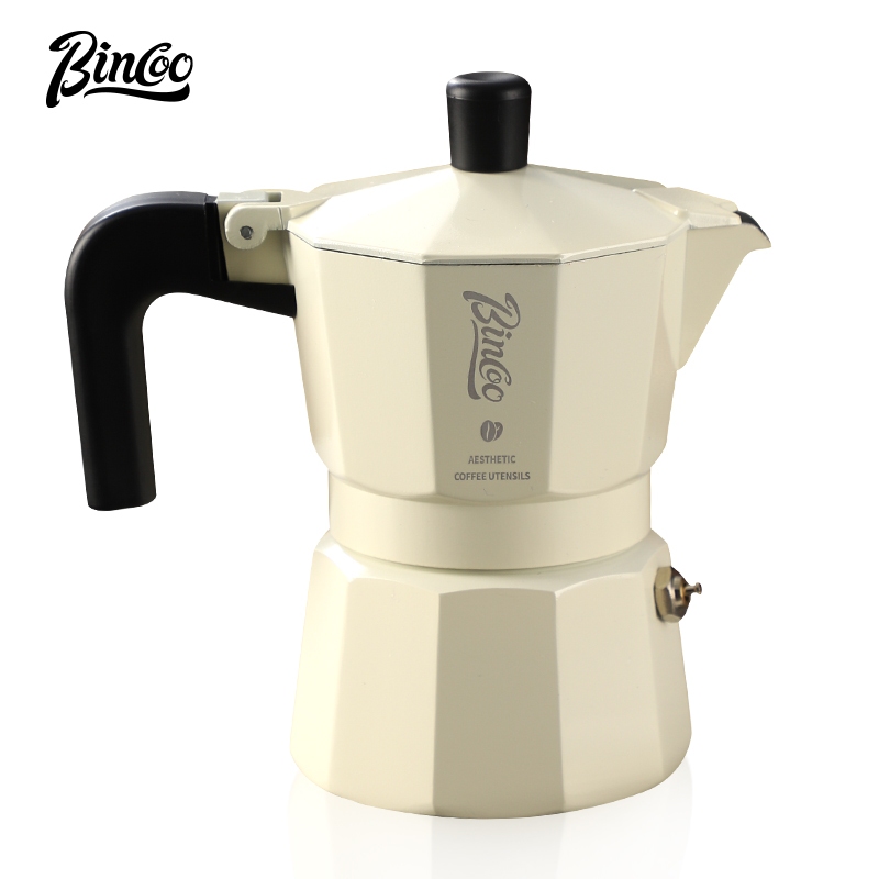 Bincoo ชุดหม้อชงกาแฟ วาล์วคู่ อิตาลี Moka Pot เครื่องชงกาแฟ ขนาดเล็ก อุปกรณ์ชงกาแฟกลางแจ้ง