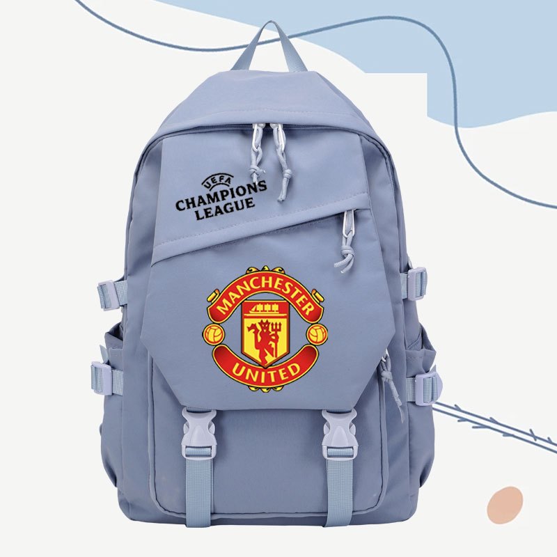 Champions League กระเป๋าเป้สะพายหลัง กระเป๋านักเรียน ลายฟุตบอล Manchester UnitedManchester City Juventus Real Madrid Barcelona สําหรับผู้ชาย และผู้หญิง