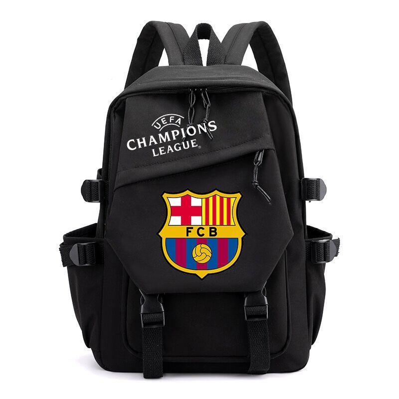 Champions League กระเป๋าเป้สะพายหลัง กระเป๋านักเรียน ลายฟุตบอล Manchester UnitedManchester City Juventus Real Madrid Barcelona สําหรับผู้ชาย และผู้หญิง