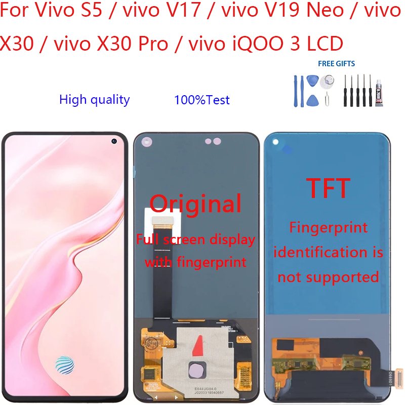 อะไหล่หน้าจอสัมผัสดิจิทัล LCD แบบเปลี่ยน สําหรับ vivo S5 vivo V17 vivo V19 Neo vivo X30 vivo X30 Pro vivo iQOO 3