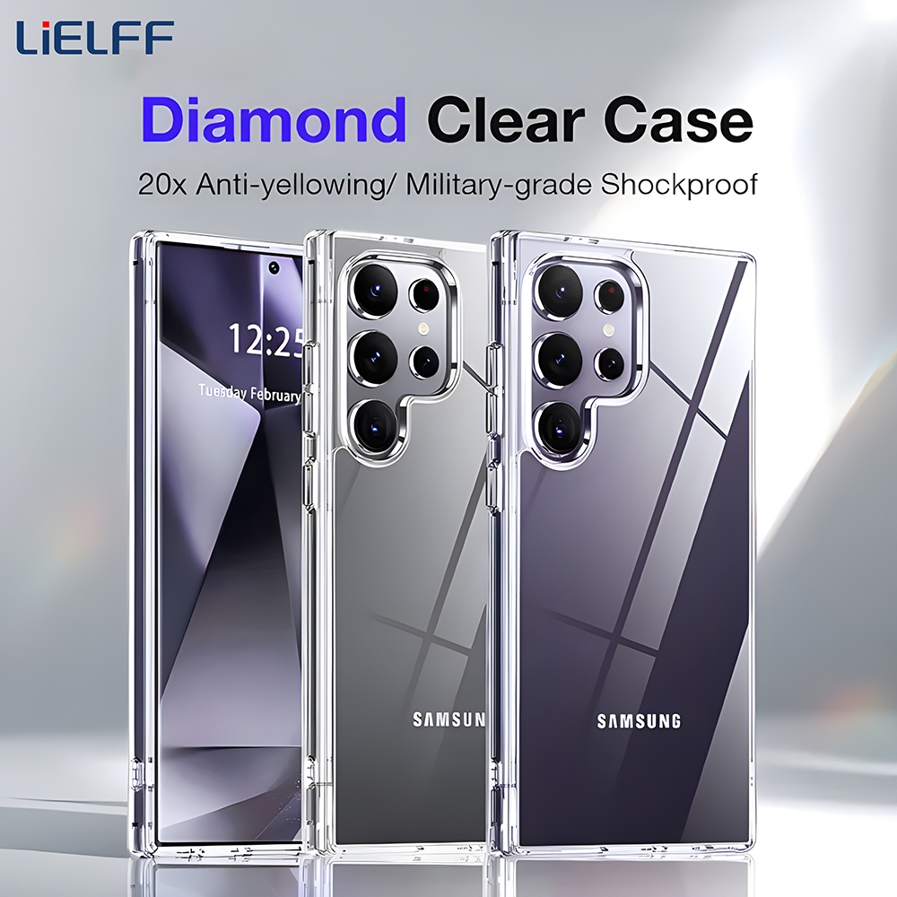 Diamond Clear เคสโทรศัพท์ Fof Samsung Galaxy S25 S24 S23 Ultra S22 S21 S20 S10 Plus Ultra Note 20 10