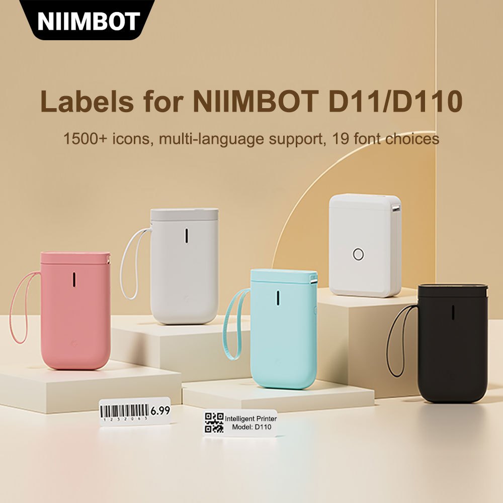 NIIMBOT Portable Calbe Maker Tape Nimbot D11 D110 Thermal Printer Sticker Label