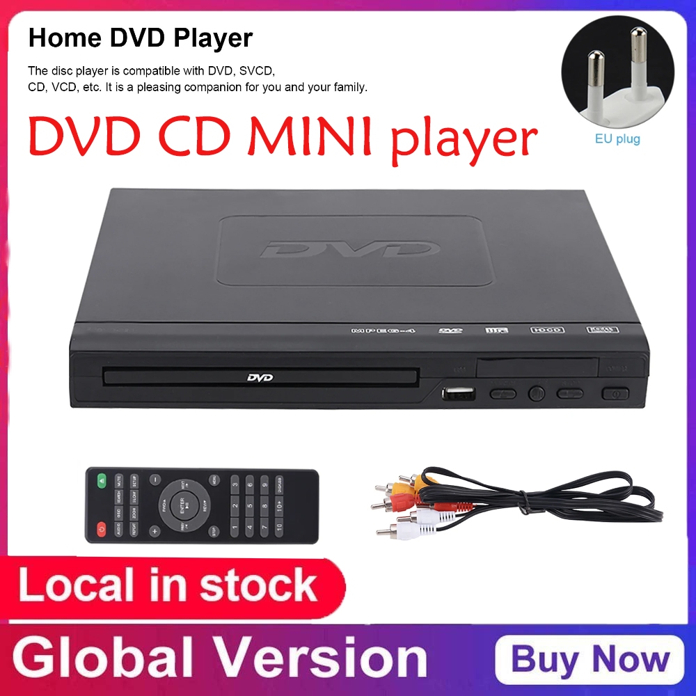 เครื่องเล่น DVD DVD / VCD / CD / USB วิดีโอ แบบพกพา พร้อมสาย AV