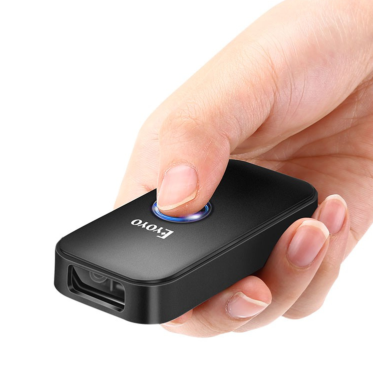 Eyoyo เครื่องสแกนบาร์โค้ด CCD ขนาดเล็ก Bluetooth 1D, เครื่องอ่านรหัสบาร์พร้อมสาย USB และไร้สาย 2.4, 