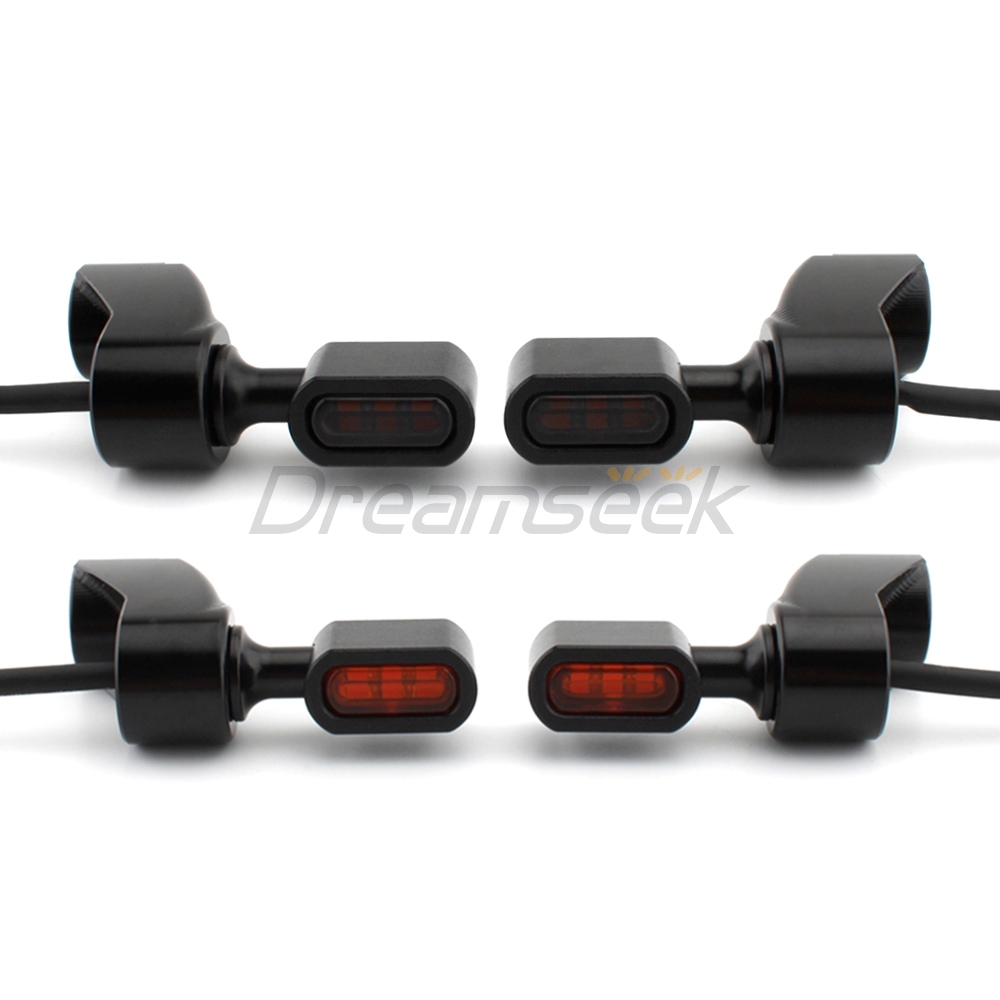 ไฟเลี้ยว LED ด้านหน้า สีเหลืองอําพัน สําหรับรถจักรยานยนต์ Harley FXR 1987-2000 Sportster XL 883 1200