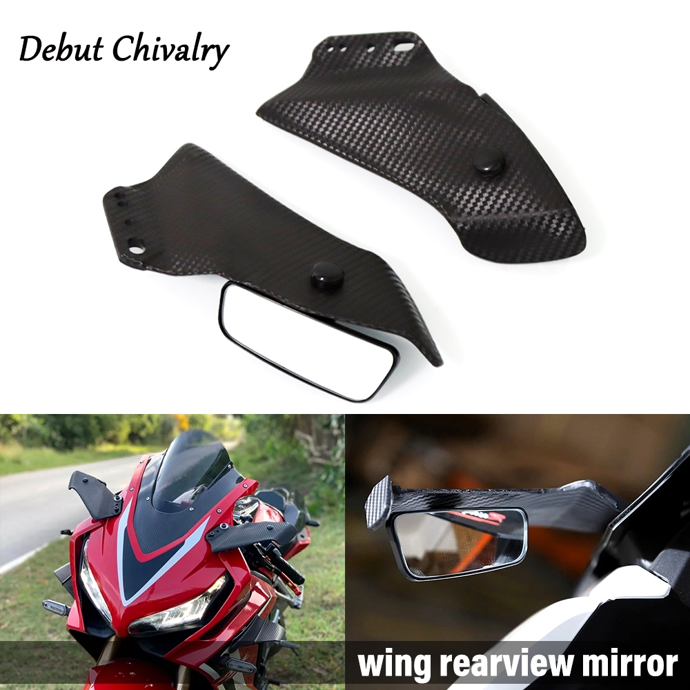 สปอยเลอร์หน้าแปลน ปรับได้ พร้อมกระจก สําหรับรถจักรยานยนต์ Honda CBR650R CBR650F CBR150R CBR1000RR