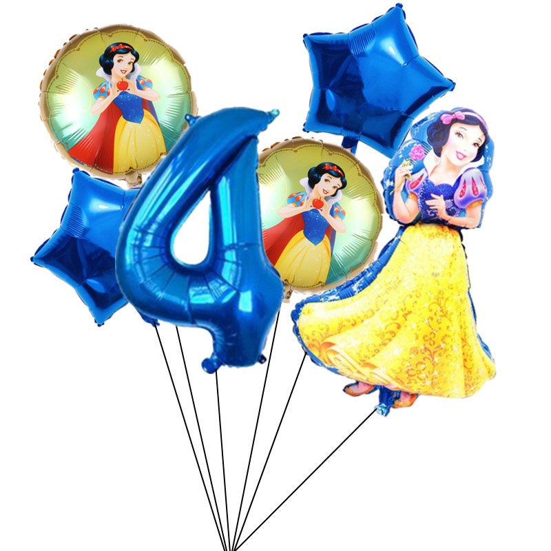 ชุดลูกโป่งฟอยล์ ลายดิสนีย์ สโนว์ไวท์ สโนว์ไวท์ สําหรับตกแต่งปาร์ตี้วันเกิด 6 ชิ้น - รูปที่ 3