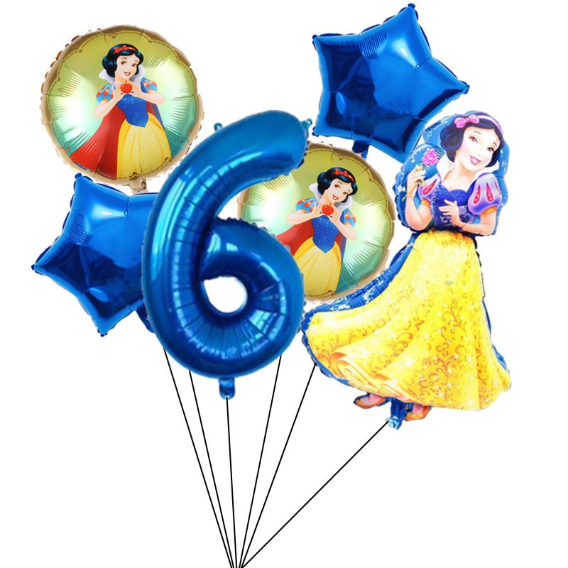 ชุดลูกโป่งฟอยล์ ลายดิสนีย์ สโนว์ไวท์ สโนว์ไวท์ สําหรับตกแต่งปาร์ตี้วันเกิด 6 ชิ้น - รูปที่ 5