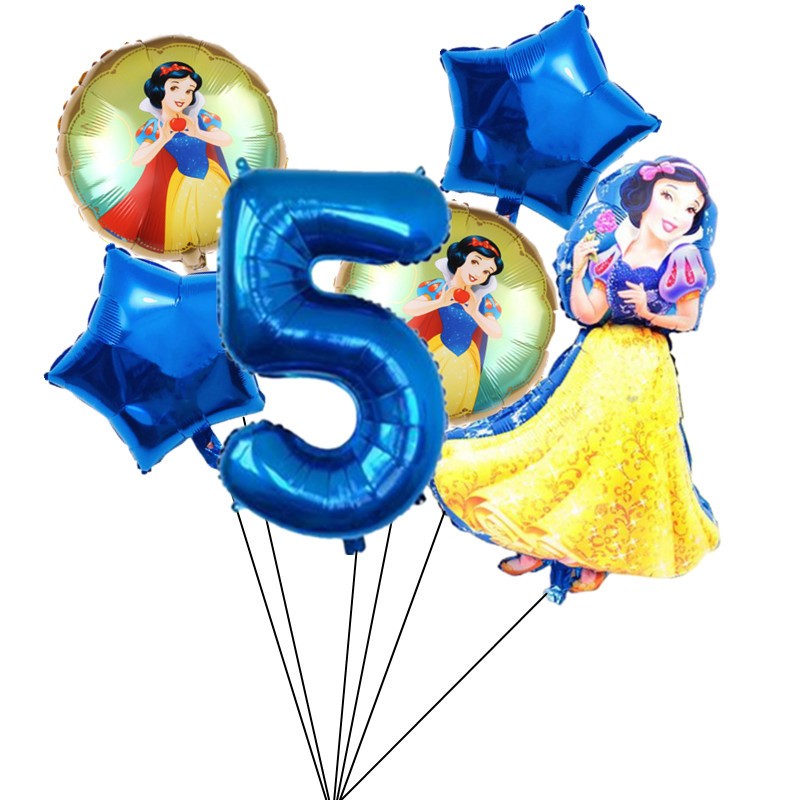 ชุดลูกโป่งฟอยล์ ลายดิสนีย์ สโนว์ไวท์ สโนว์ไวท์ สําหรับตกแต่งปาร์ตี้วันเกิด 6 ชิ้น - รูปที่ 4