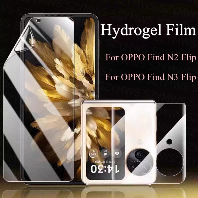 ฟิล์มไฮโดรเจลนิ่ม กันรอยหน้าจอ หน้า หลัง สําหรับ Oppo Find N3 Flip N2 FindN2Flip N3Flip