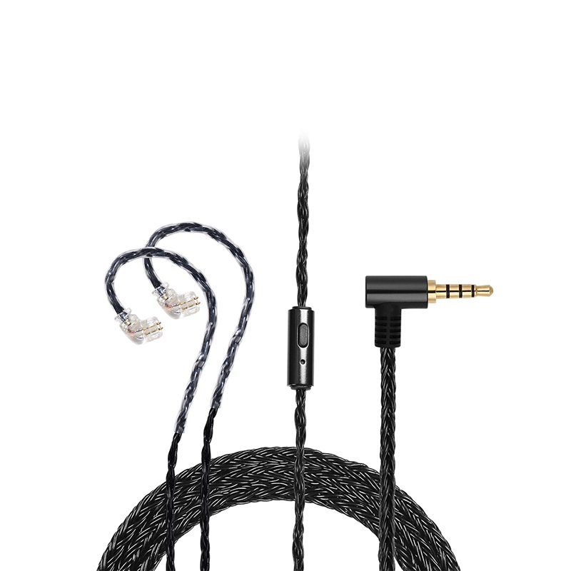 Jcally JC16S สายเคเบิลอัพเกรด OFC 16 แกน พร้อมไมโครโฟน HIFI สําหรับ KZ ZAS ZSX ZS10 PRO CRA C12 BAX 