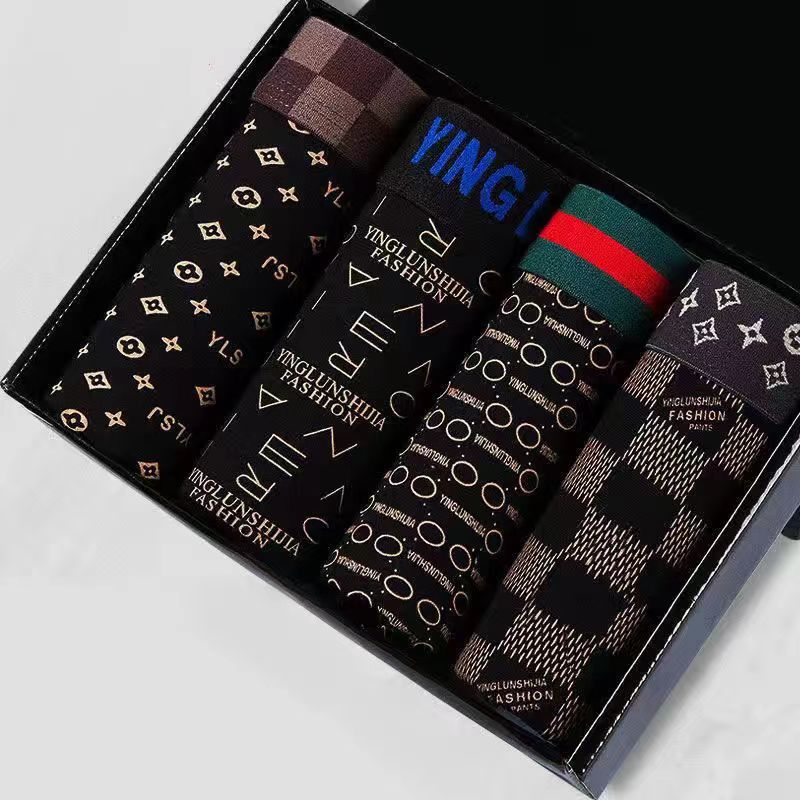 กางเกงบ็อกเซอร์ขาสั้น ระบายอากาศ พิมพ์ลาย เซ็กซี่ ใส่สบาย พลัสไซซ์ แฟชั่นสําหรับผู้ชาย ไซซ์ L-4XL