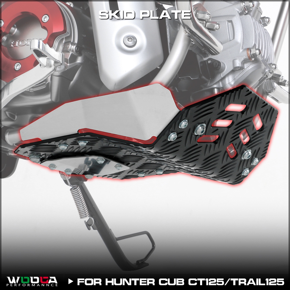 แผ่นลื่นไถลสําหรับ Honda CT125 Hunter Cub CT 125 Trail125 2020-2025 JA55 JA65 เครื่องยนต์ Under Guard Belly Pan Protector