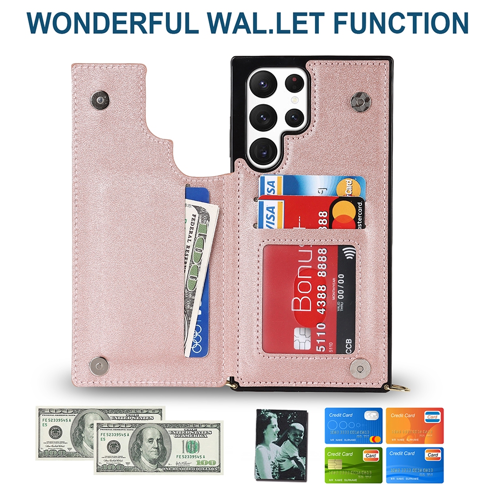 เคส Samsung เคสโทรศัพท์ เปลือกหนัง S23 Ultra เคสโทรศัพท์มือถือ พร้อมกระเป๋าสตางค์ และสายคล้อง สําหรับ Samsung Galaxy S25 Ultra S24 Plus S26 Ultra S23 Ultra S22 Plus S21 FE S23+ S20 Plus Note20 Ultra Case ราคา ถูกที่สุด ดีลบีเคเค แกลเลอรีภาพที่ 8