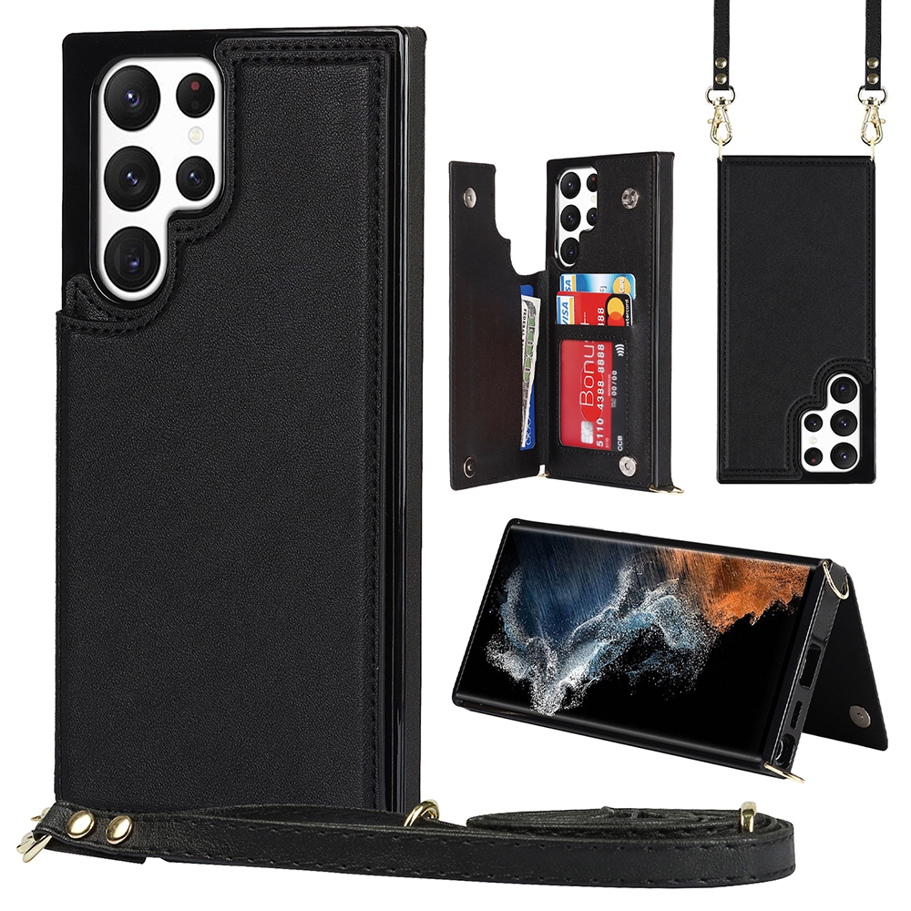 เคส Samsung เคสโทรศัพท์ เปลือกหนัง S23 Ultra เคสโทรศัพท์มือถือ พร้อมกระเป๋าสตางค์ และสายคล้อง สําหรับ Samsung Galaxy S25 Ultra S24 Plus S26 Ultra S23 Ultra S22 Plus S21 FE S23+ S20 Plus Note20 Ultra Case ราคา ถูกที่สุด ดีลบีเคเค แกลเลอรีภาพที่ 4