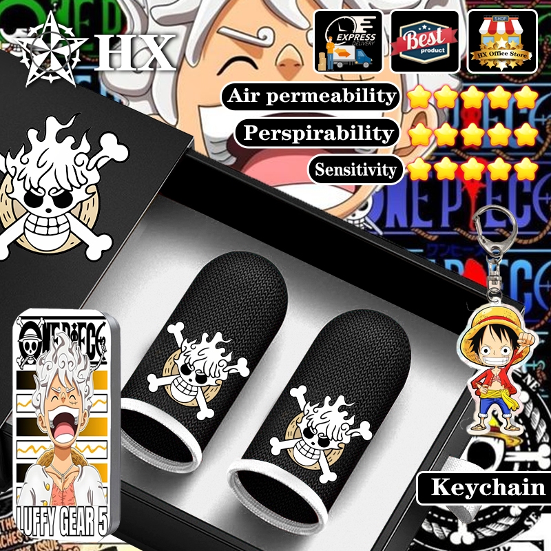 Hx มาใหม่ ปลอกสวมนิ้วมือ กันลื่น กันเหงื่อ ลาย One Piece Luffi-Nika สําหรับเล่นเกม