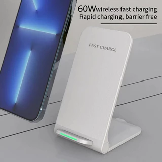 แท่นชาร์จไร้สาย 60W สําหรับ iPhone 15 14 13 12 11 Pro X Samsung S21 S20