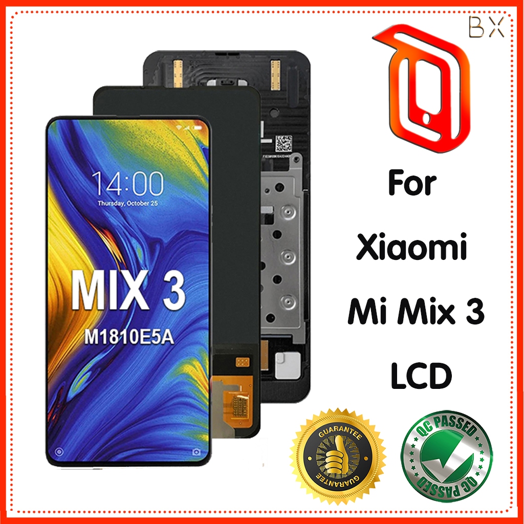 Oled หน้าจอสัมผัสดิจิทัล LCD 6.3 นิ้ว พร้อมกรอบ แบบเปลี่ยน สําหรับ Xiaomi Mi Mix 3 Mi MIX3 LCD M1810E5A