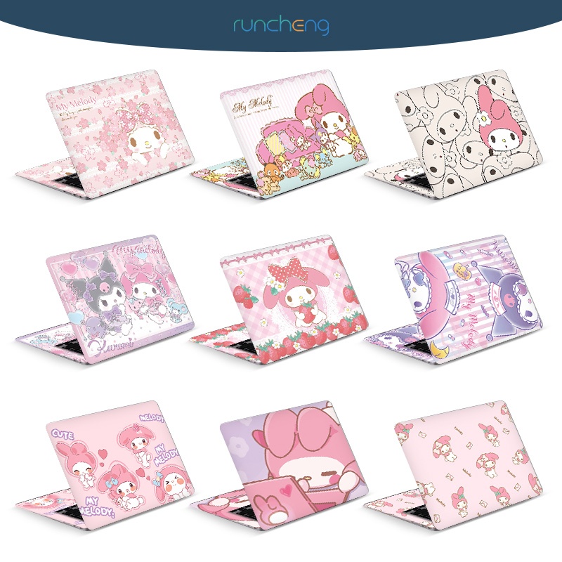 [2ชิ้น] แล็ปท็อปปกสติกเกอร์สาวน่ารัก ทํานอง ออกแบบคอมพิวเตอร์แล็ปท็อปสํานักงานนักเรียนหอพักคอมพิวเตอร์ผิว ศิลปะ รูปลอก 12/13/14/15/17นิ้ว
