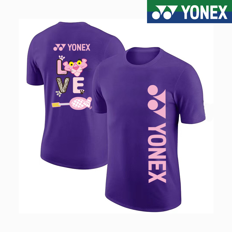 ฤดูร้อนใหม่ โยเน็กซ์ เสื้อแบดมินตันสําหรับผู้ชายและผู้หญิงแห้งเร็วและแขนสั้นเย็น โยเน็กซ์ กีฬา สูงสุด ซับในวัฒนธรรมที่กําหนดเอง