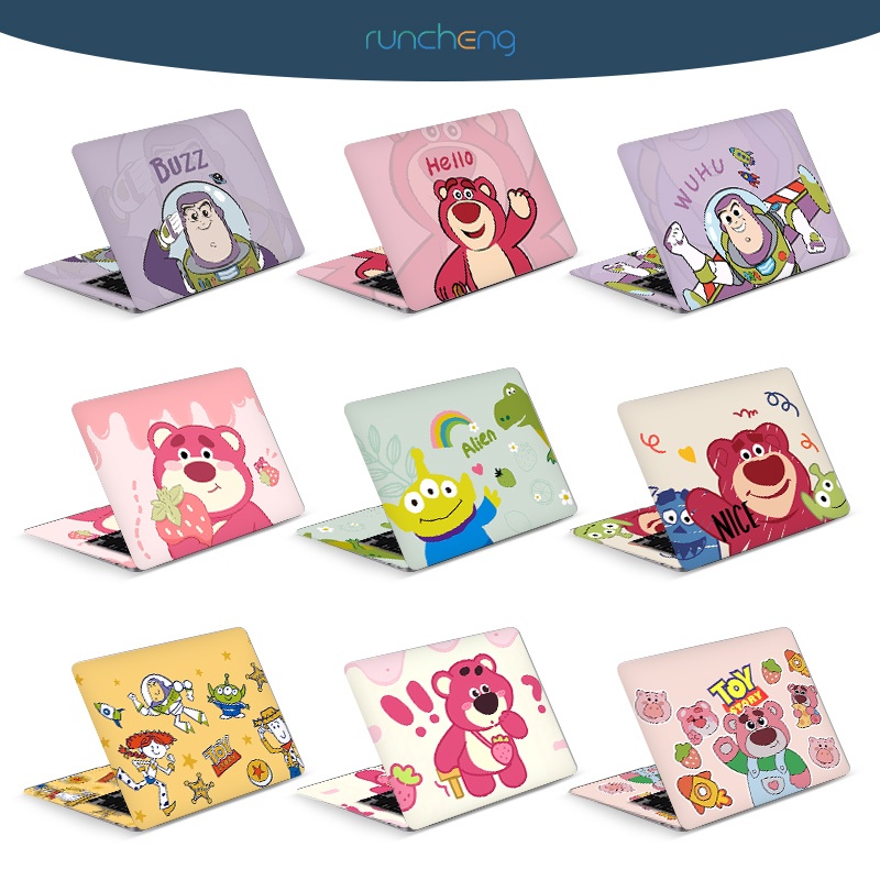 [2ชิ้น] แล็ปท็อปปกสติ๊กเกอร์อะนิเมะน่ารักทอยสตอรี่ออกแบบคอมพิวเตอร์แล็ปท็อปสํานักงานนักเรียนหอพักแล็ปท็อปผิวศิลปะรูปลอก12/13/14/15/17นิ้ว