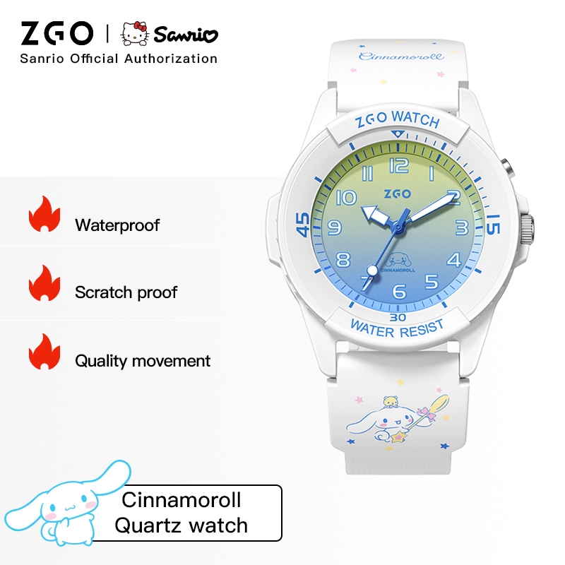 ZGO Cinnamoroll นาฬิกาข้อมือควอทซ์ กันน้ํา สําหรับผู้หญิง 358
