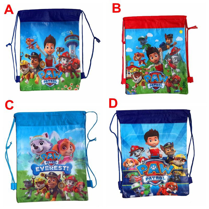 1 ชิ้น/ PAW Patrol Theme Non-ทอ Bundle Pocket Drawstring Harness กระเป๋าเก็บกระเป๋าของขวัญ