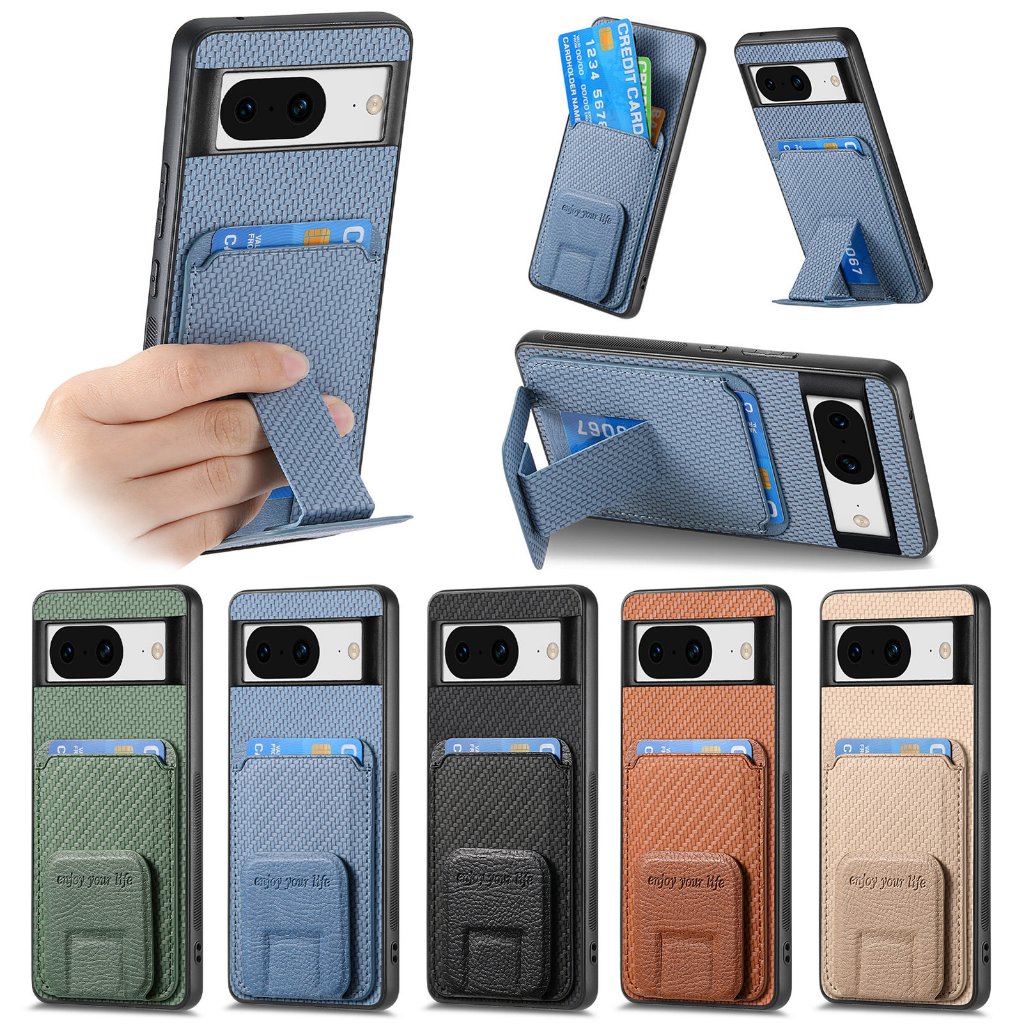 Google Pixel 9 Pro / 8 / 7 / 7A / 6 / 6A เคสกันกระแทกพร ้ อมขายึดการเปลี ่ ยนรูปและช ่ องใส ่ บัตรเครดิตกระเป ๋ าสตางค ์