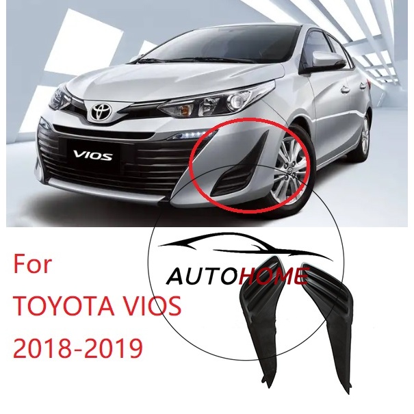 ฝาครอบไฟตัดหมอกสําหรับ toyota Yaris ATIV 2017 2018 2019 ครอบไฟตัดหมอกแบบไม่มีรู