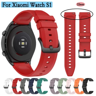 สําหรับ Xiaomi Mi Watch S1 สมาร์ทวอท์ช 22 มม.สร้อยข้อมือซิลิโคนสําหรับ Mi Watch S1 เปลี่ยนสายรัดข้อมือ Correa