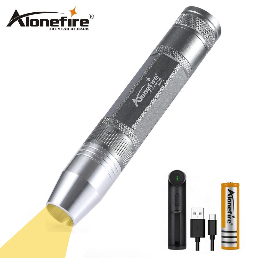 Alonefire Hg001 ไฟฉาย LED สีเหลืองแบบพกพาสําหรับเครื่องประดับหยก Lnspection โคมไฟ