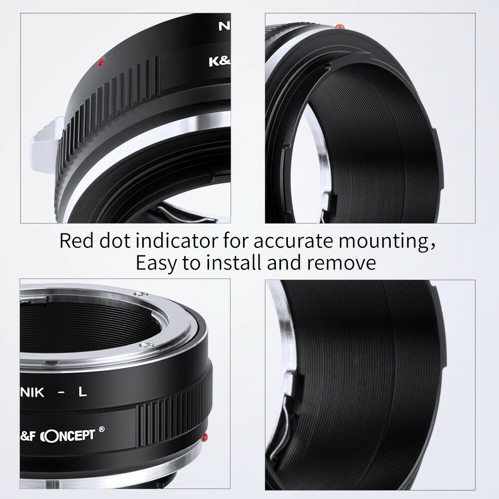 K&f อะแดปเตอร์คอนเซ็ปต์ สําหรับเลนส์กล้อง Nikon F Mount เป็น L Mount Leica TL TL2