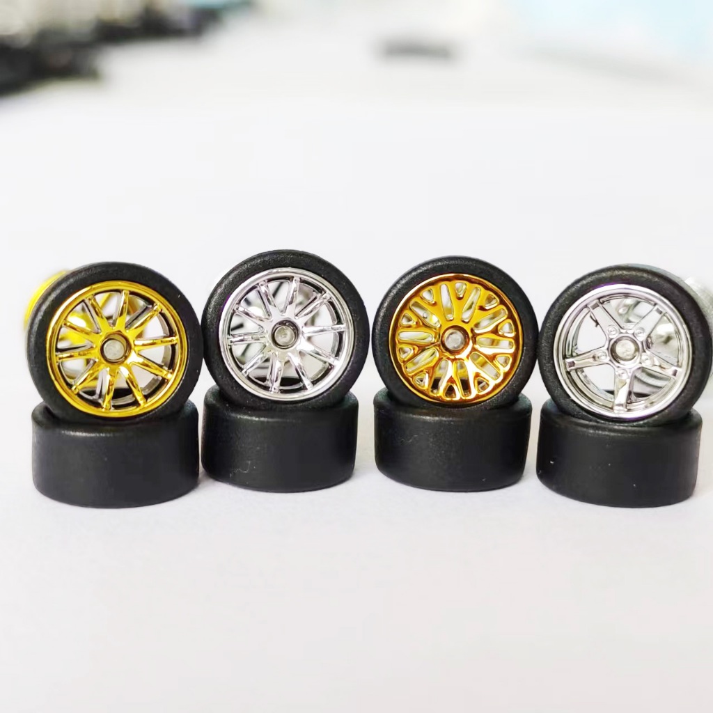 1/64 รถล้อแม็กล้อ 11.2 มม.ขอบ 10-Rays Advan BBS ยางแบน MMS Series สําหรับ HW 1:64 รถ Matchbox/Domeka