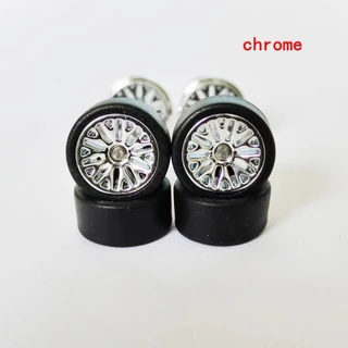 1/64 รถล้อแม็กล้อ 11.2 มม.ขอบ 10-Rays Advan BBS ยางแบน MMS Series สําหรับ HW 1:64 รถ Matchbox/Domeka