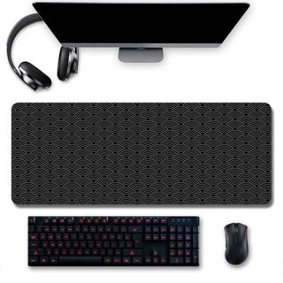 แผ่นรองเมาส์ แบบหนา | ผ้าปูโต๊ะ ลายคลื่น สีดํา สไตล์ญี่ปุ่น …