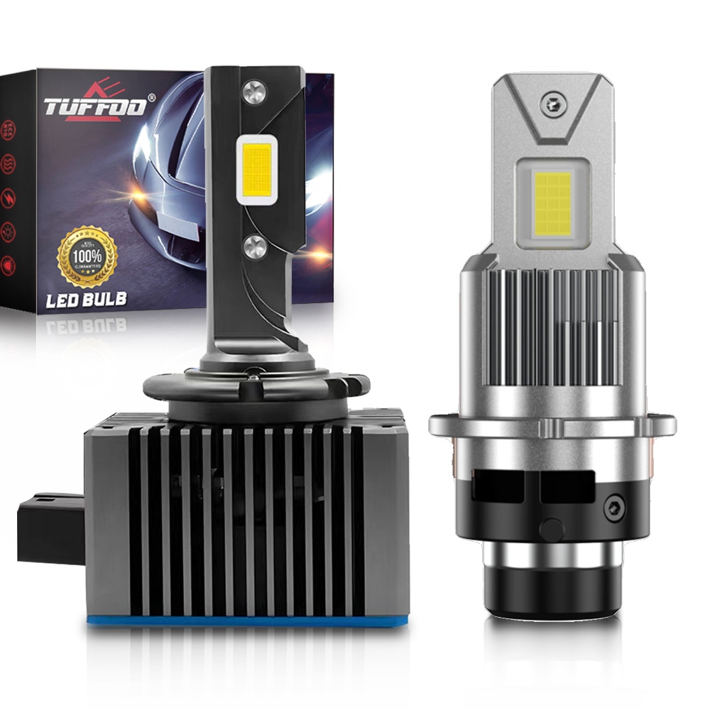 Tuffoo หลอดไฟหน้ารถยนต์ HID เป็นหลอดไฟ LED D1S D2S D2R D3S D4S D4R D8S สีขาว 6000k สําหรับรถยนต์ 2 ช