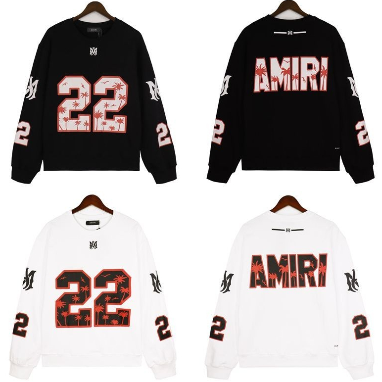 Men Am ** iri พิมพ์ผ้าฝ้ายแขนยาวเสื้อกันหนาวรอบคอเสื้อกีฬาผู้ชายผู้หญิงสไตล์