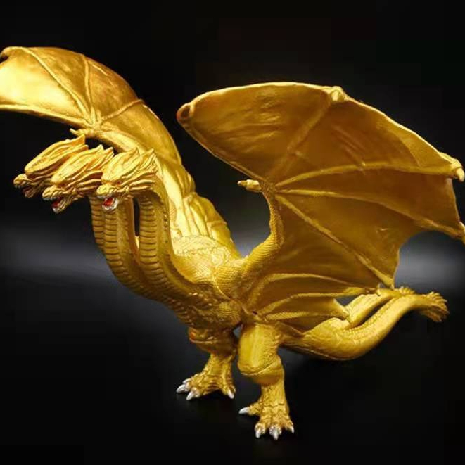 โมเดลฟิกเกอร์ รูปมังกร Ghidorah Godzilla kingkong Monster Dinosaur ของเล่นสําหรับเด็ก