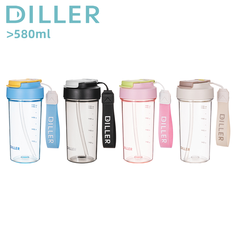 Diller ขวดน้ํา พร้อมฝาปิด กันรั่วซึม ไร้ BPA สําหรับดื่มกาแฟ (580 มล.) DB2424