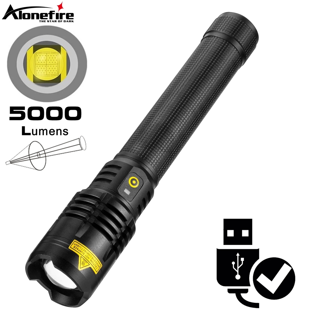 Alonefire H52 XHP90 ไฟฉายซูมได้ 3 โหมด ชาร์จ USB กันน้ํา อเนกประสงค์