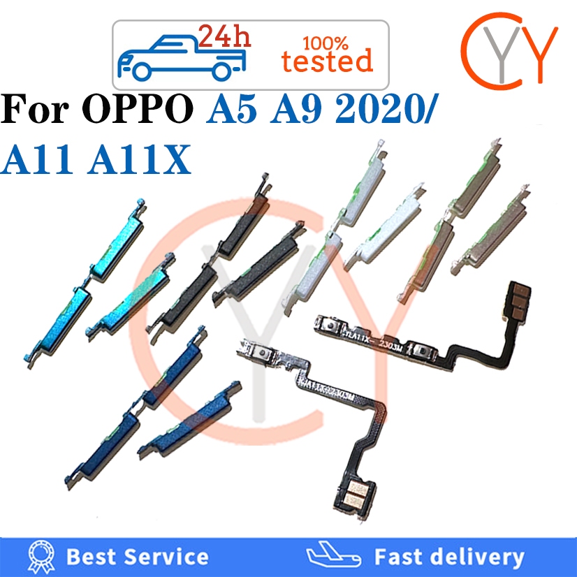 ปุ่มปรับระดับเสียง ปุ่มเปิดปิด สายเคเบิ้ลอ่อน แบบเปลี่ยน สําหรับ OPPO A5 2020 A9 2020 A11 A11X