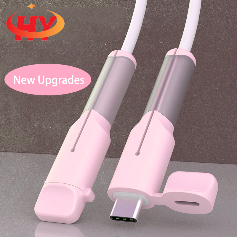 【จัดส่งภายใน 24 ชั่วโมง】เคสซิลิโคนนิ่ม ป้องกันสายชาร์จ สําหรับ iPhone Android 2024