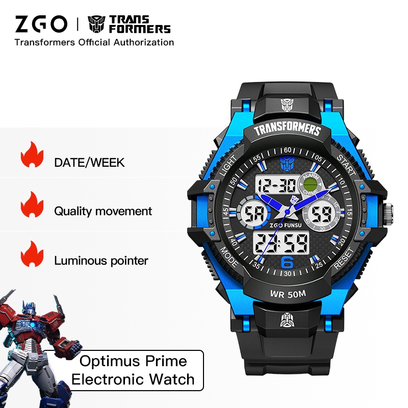 ZGO Transformers นาฬิกาข้อมืออิเล็กทรอนิกส์ กันน้ํา สําหรับเด็กผู้ชาย 839