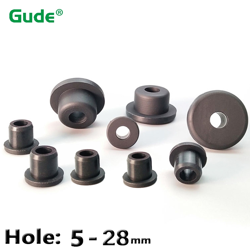 สีดํารอบ Hollow ยางซิลิโคน Grommet หลุมปลั๊ก 5 มม.-28 มม.สายไฟ Grommets ปะเก็นป้องกัน Bushes
