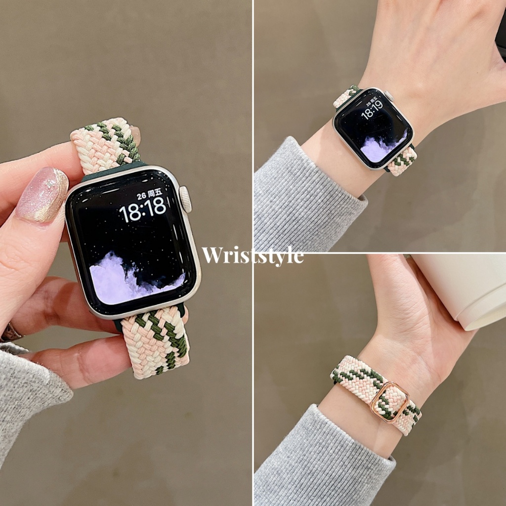 สายนาฬิกาข้อมือไนล่อนถัก บาง ขนาดเล็ก ระบายอากาศ แบบเปลี่ยน สําหรับ Apple Watch S9 8 7 6 5 4 3 2 1 SE2 ULTRA iWatch 49 มม. 45 44 42 41 40 38