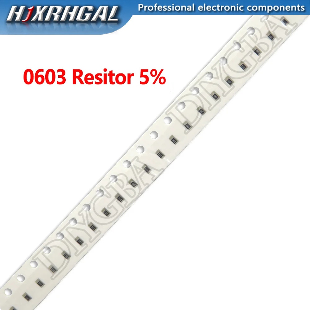 100PCS 0603 SMD 5% ตัวต้านทาน 0R 0.11R 3R 4.7R 5.1R 6.2R 6.8R 7.5R 8.2R 9.1R โอห์ม 5% ส่วนประกอบอิเล