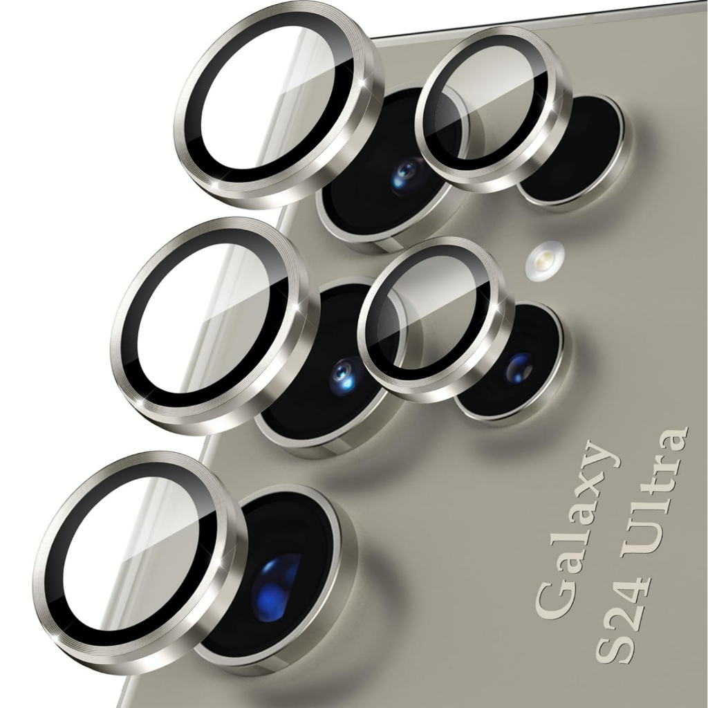 ตัวป้องกันเลนส์กล้อง สําหรับ Samsung Galaxy S24 Ultra แหวนโลหะ กระจกนิรภัย ป้องกันหน้าจอกล้อง สําหรับ S24 Ultra เคสเป็นมิตร