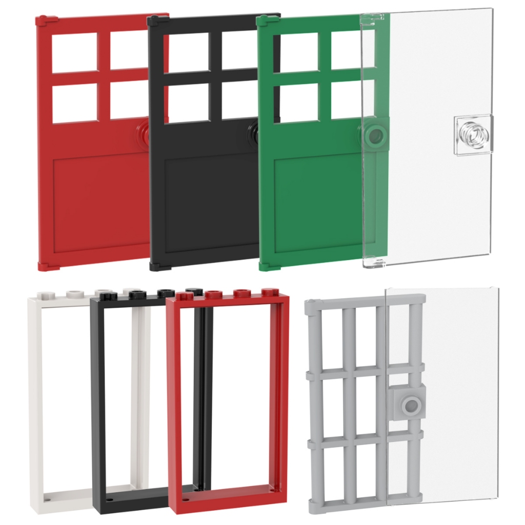 กรอบประตู 60598 57895 1x4x6 พร้อมรู 2 รู ด้านบน และล่าง บล็อกตัวต่อ MOC ของเล่น ของที่ระลึก ของสะสม สําหรับเด็ก แกล้งทําเป็นเล่น ตกแต่งเมือง