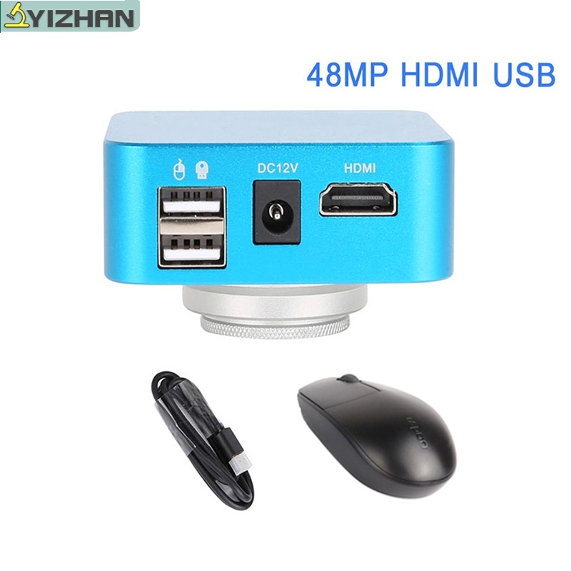 Yizhan กล้องจุลทรรศน์ดิจิทัล CMOS USB HDMI 48MP พร้อมเมาส์ สําหรับโทรศัพท์มือถือ PCB